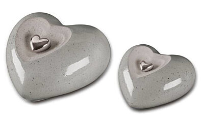 G. Seller memorial product: KS129 - Soft Grey Heart photo