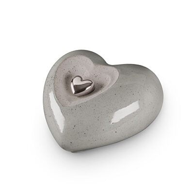G. Seller memorial product: KS129 - Soft Grey Heart photo
