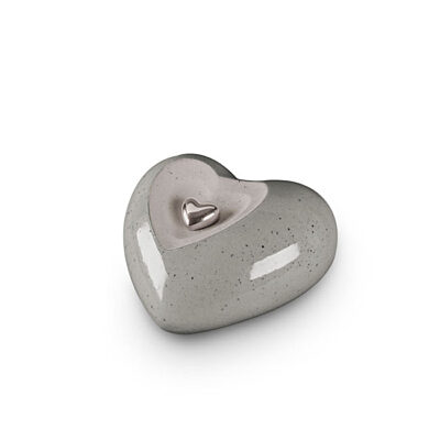 G. Seller memorial product: KS129 - Soft Grey Heart photo
