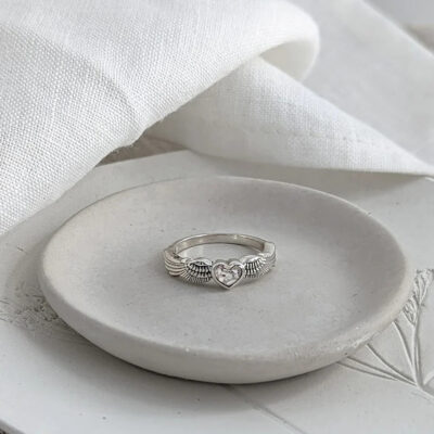 G. Seller memorial product: KS47 - Memorial Angel Wing Ring photo