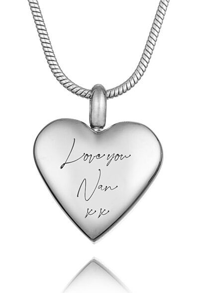 G. Seller memorial product: KS36 - Heart Cremated Remains Necklace photo